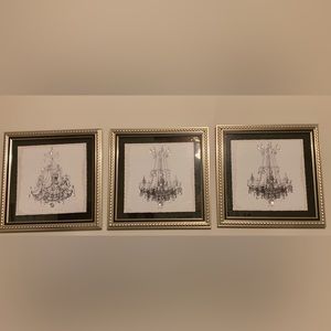 Jeweled Elegant Chandelier II Framed Art Print